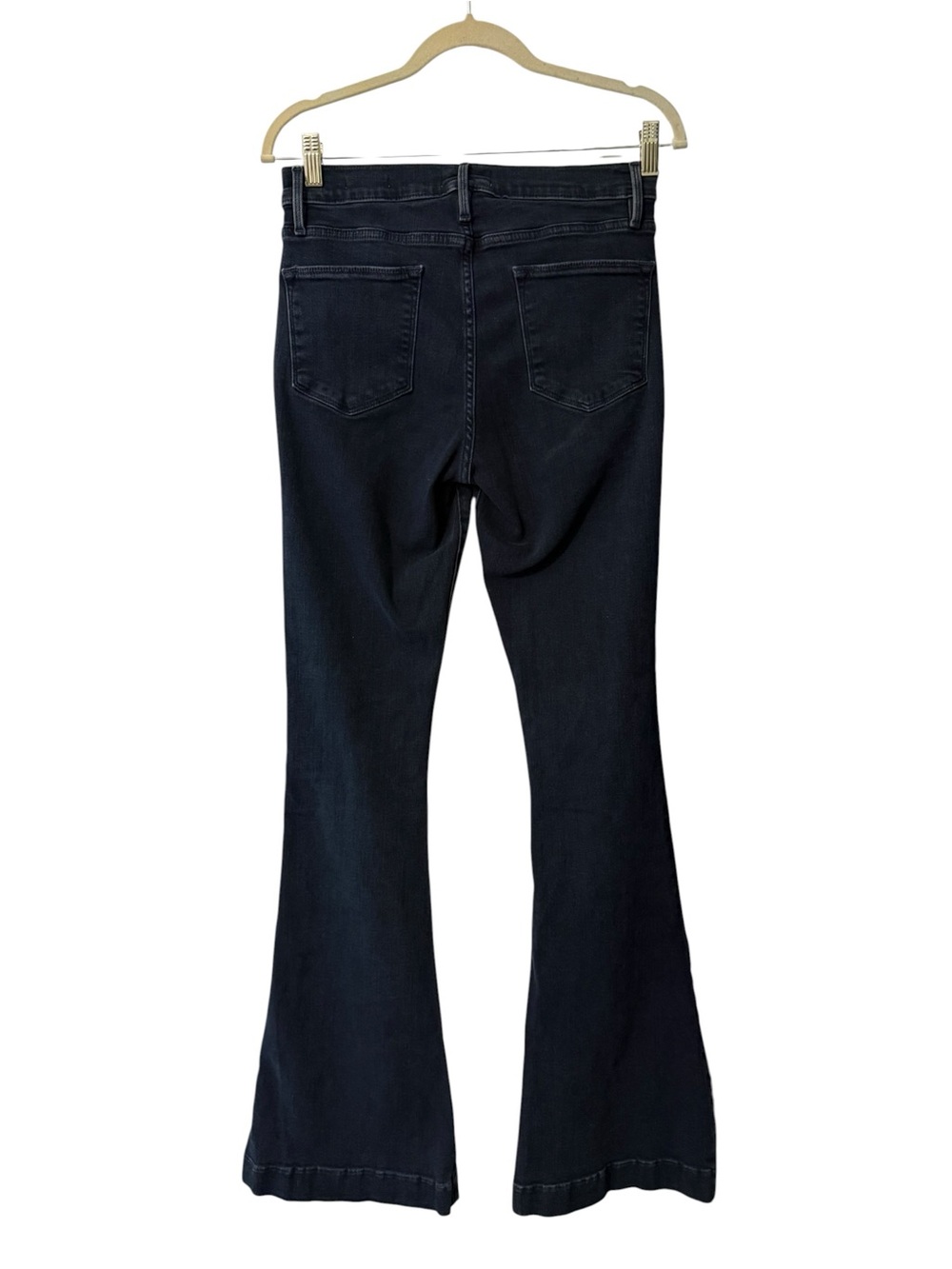 FRAME Le High Flare Jeans Wayfarer Dark Wash High Rise Denim Size 29 - Picture 3 of 9